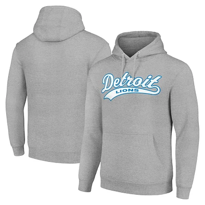 Unisex Starter Heather Gray Detroit Lions Tailsweep Pullover Hoodie