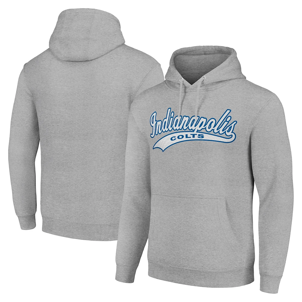 Unisex Starter Heather Gray Indianapolis Colts Tailsweep Pullover Hoodie