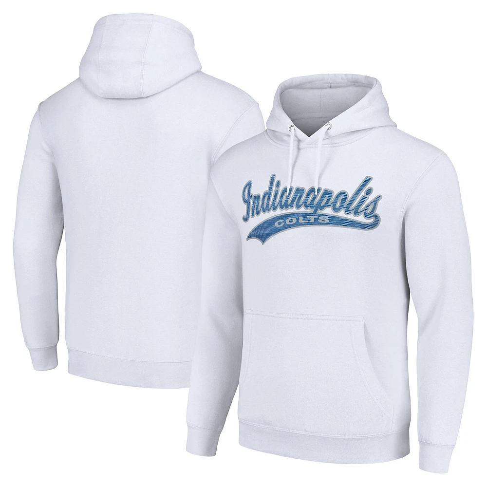 Unisex Starter White Indianapolis Colts Tailsweep Pullover Hoodie