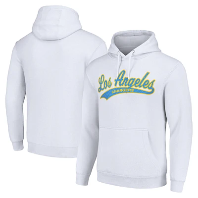 Unisex Starter White Los Angeles Chargers Tailsweep Pullover Hoodie