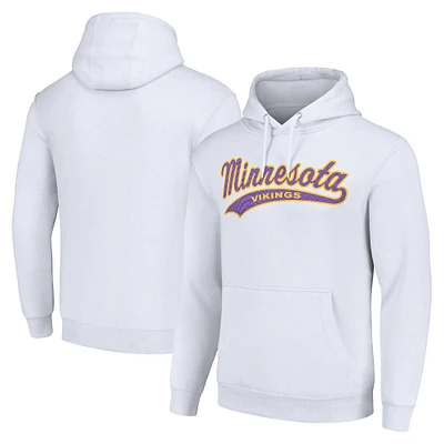 Unisex Starter White Minnesota Vikings Tailsweep Pullover Hoodie