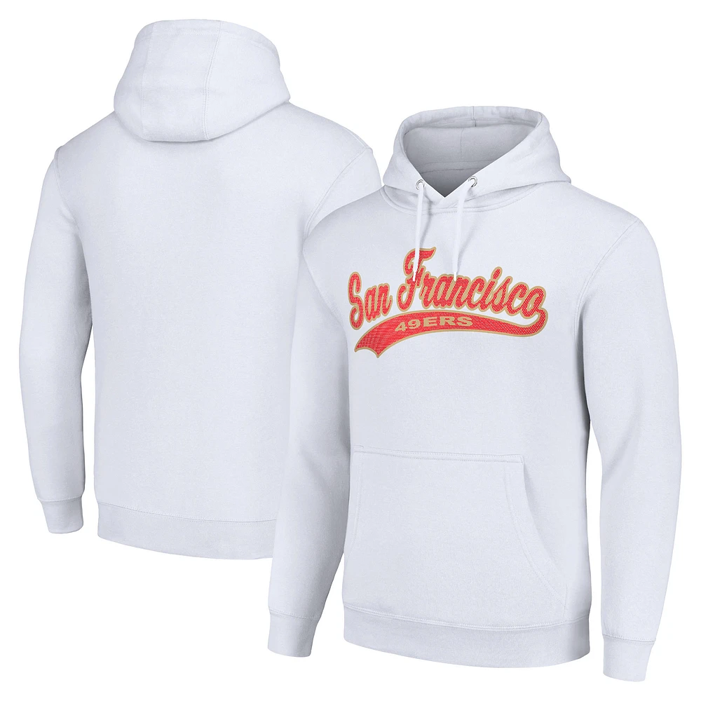 Unisex Starter White San Francisco 49ers Tailsweep Pullover Hoodie