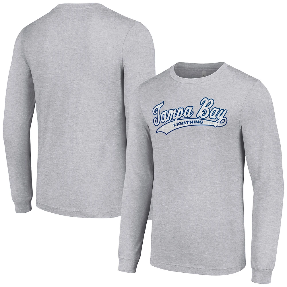 Men's Starter Heather Gray Tampa Bay Lightning Tailsweep T-Shirt