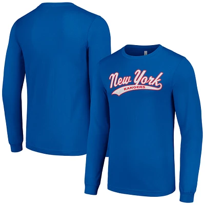 Men's Starter Blue New York Rangers Tailsweep T-Shirt