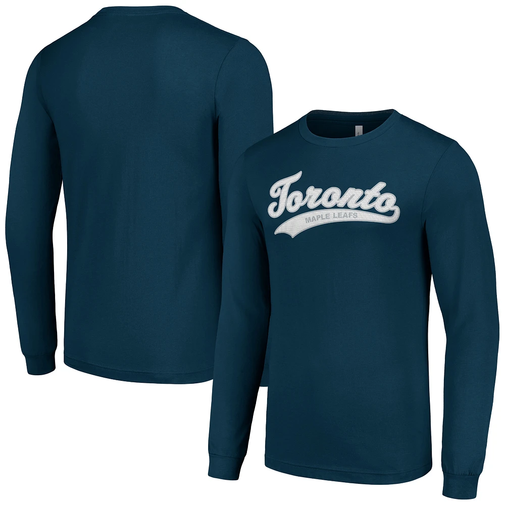 Men's Starter Navy Toronto Maple Leafs Tailsweep T-Shirt