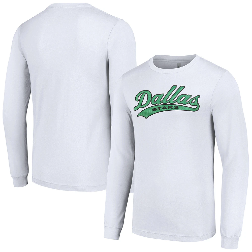 Men's Starter White Dallas Stars Tailsweep T-Shirt