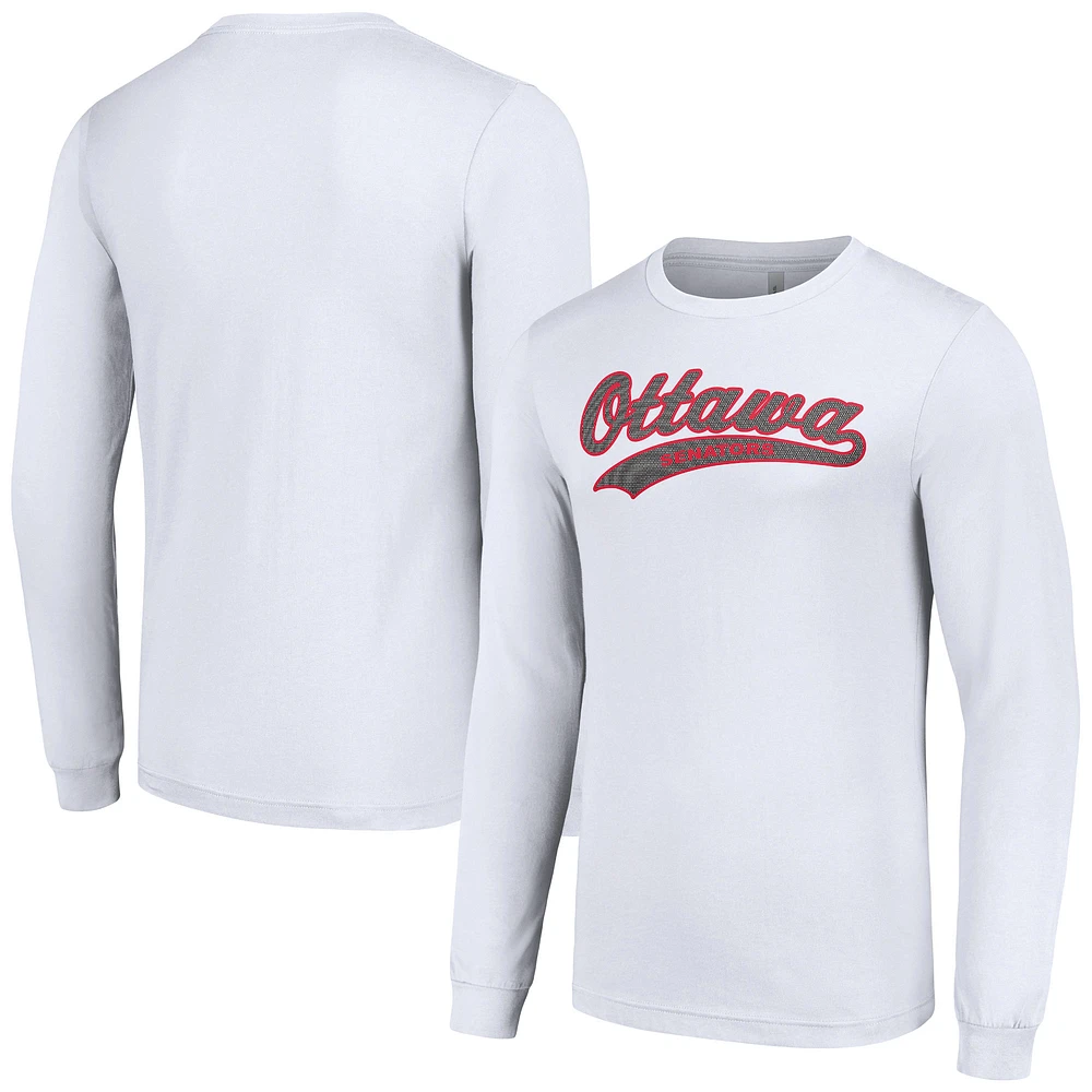 Men's Starter White Ottawa Senators Tailsweep T-Shirt