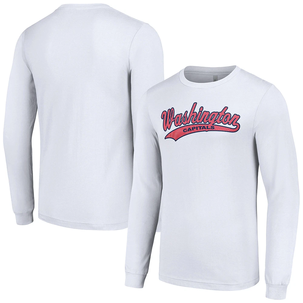 Men's Starter White Washington Capitals Tailsweep T-Shirt