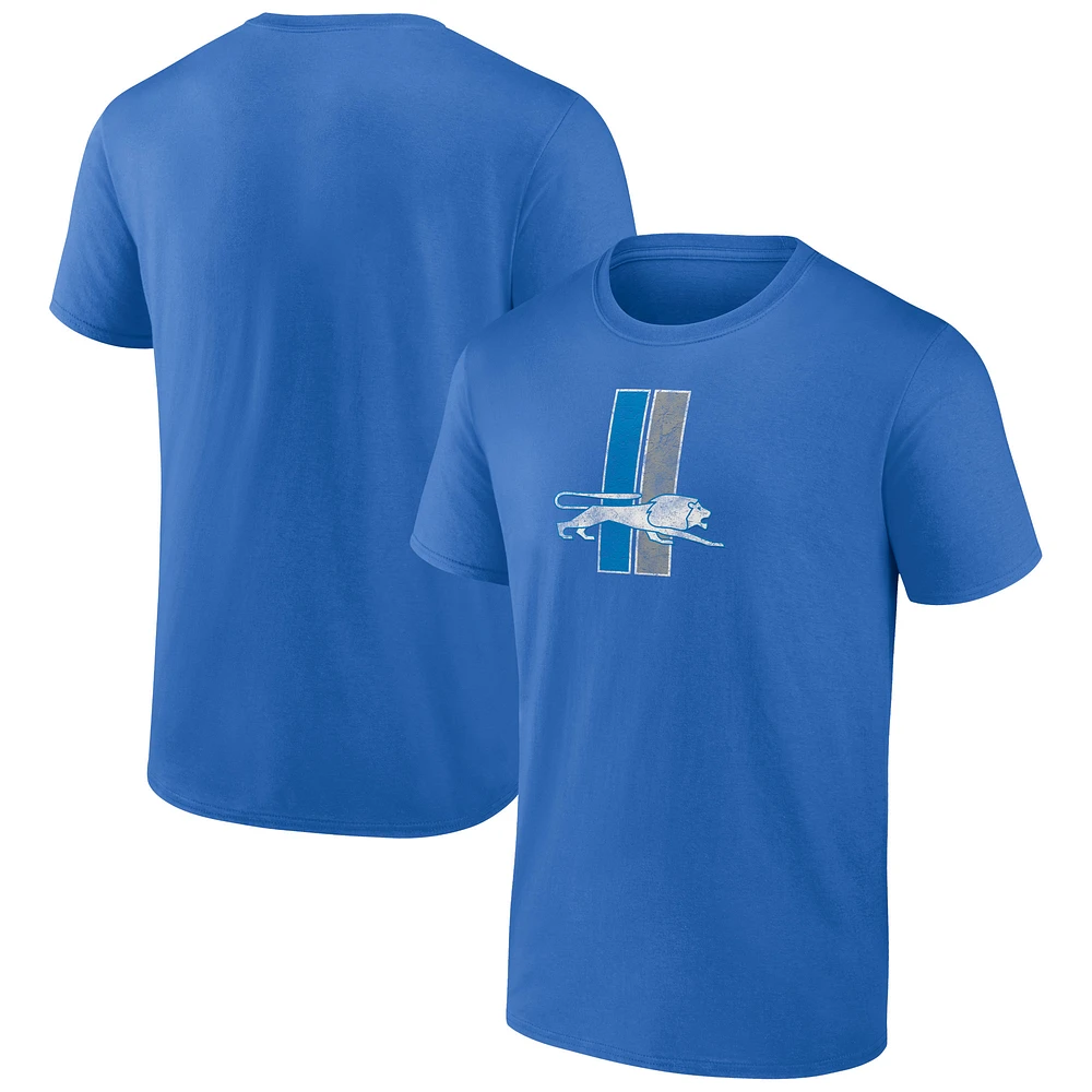 Men's Blue Detroit Lions Throwback T-Shirt