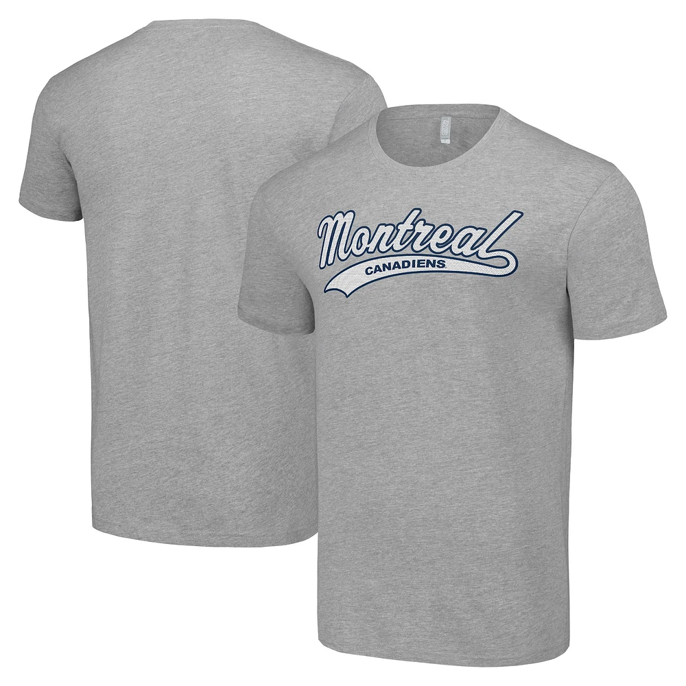 Men's Starter Heather Gray Montreal Canadiens Tailsweep T-Shirt
