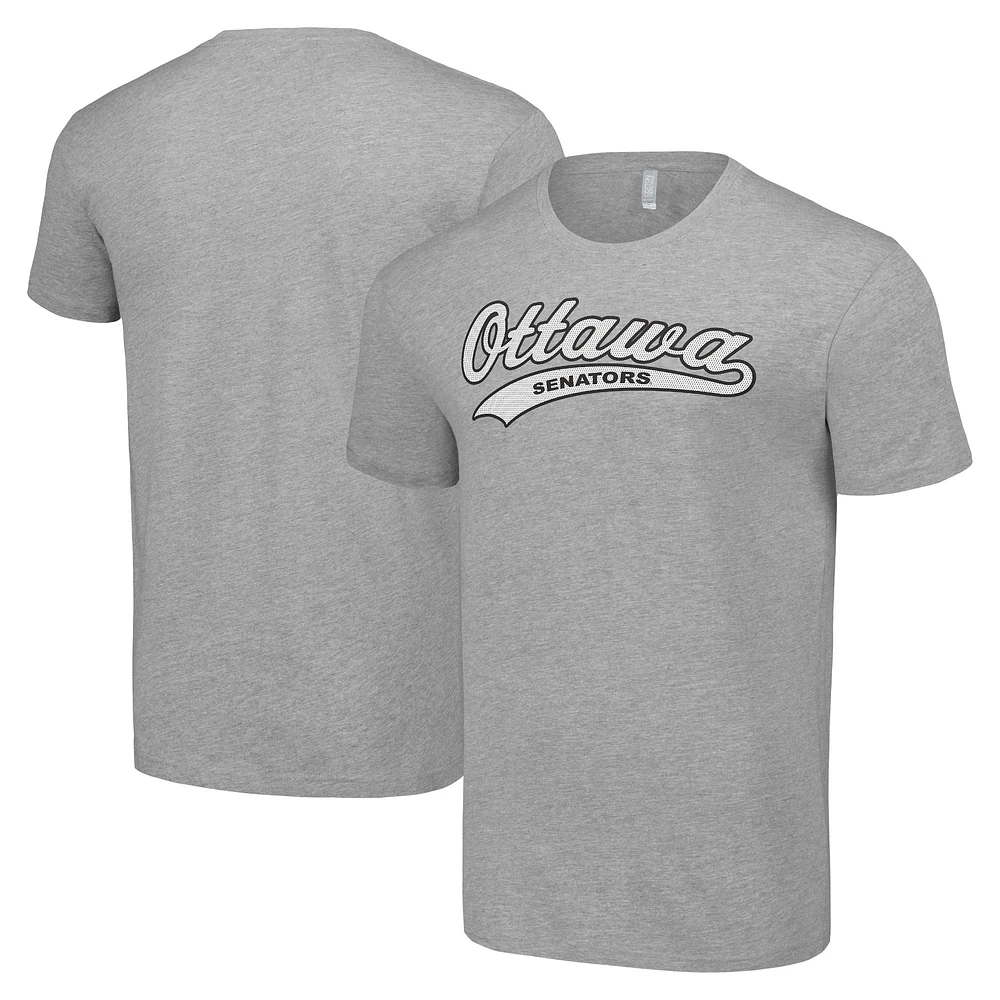 Men's Starter Heather Gray Ottawa Senators Tailsweep T-Shirt