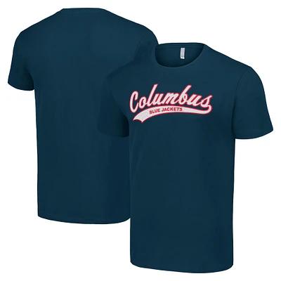 Men's Starter Navy Columbus Blue Jackets Tailsweep T-Shirt