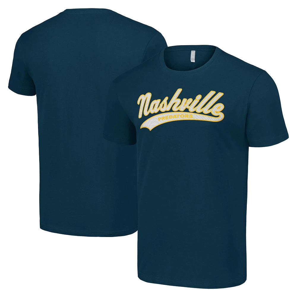 Men's Starter Navy Nashville Predators Tailsweep T-Shirt
