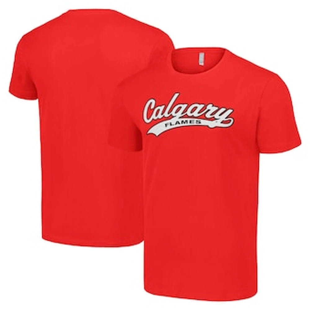 Men's Starter Red Calgary Flames Tailsweep T-Shirt