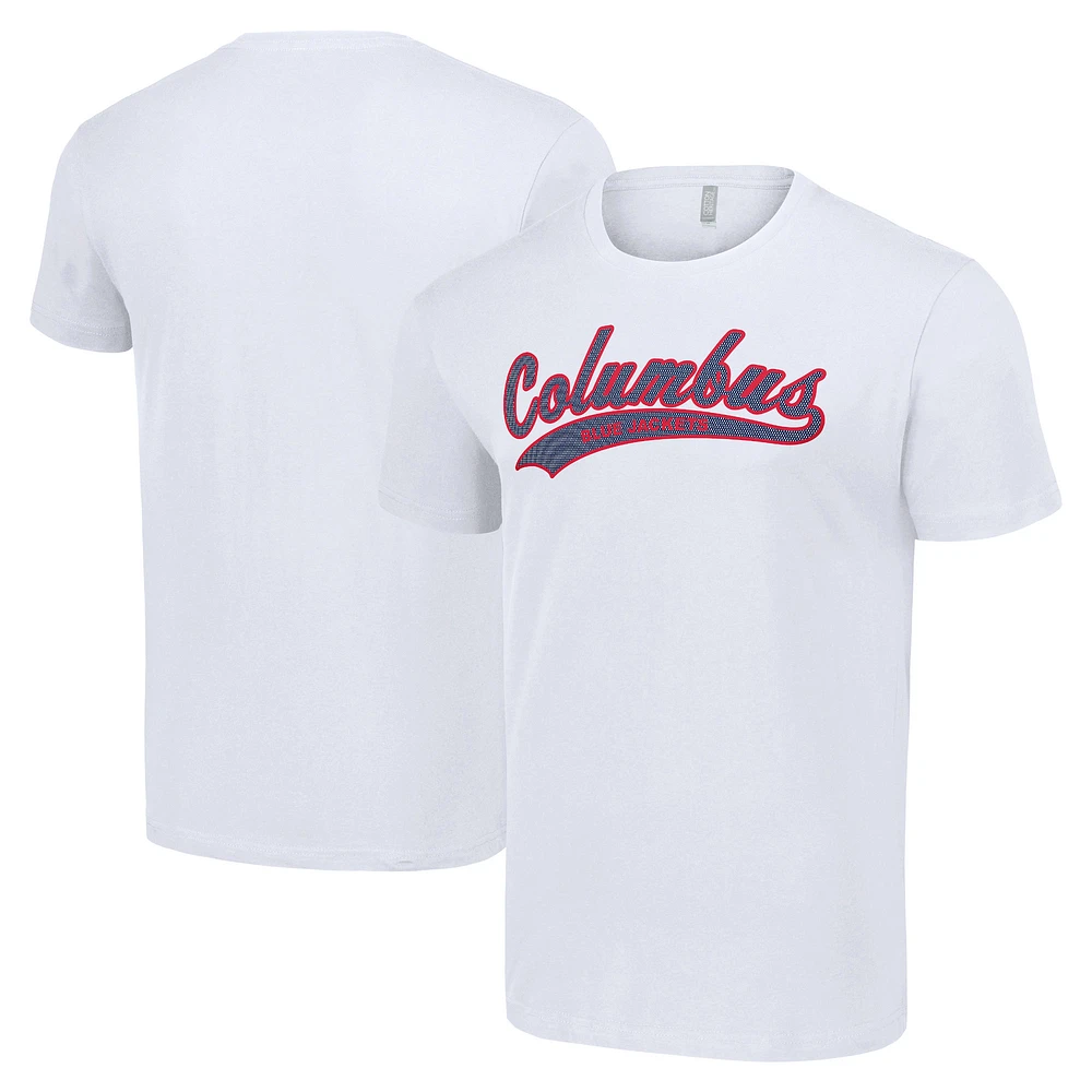 Men's Starter White Columbus Blue Jackets Tailsweep T-Shirt