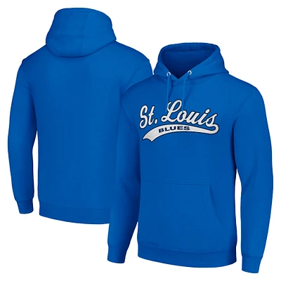 Men's Starter St. Louis Blues Tailsweep Fleece Tri-Blend Pullover Hoodie