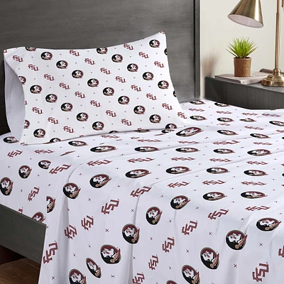 Pegasus Florida State Seminoles Three-Piece Twin Sheet Set
