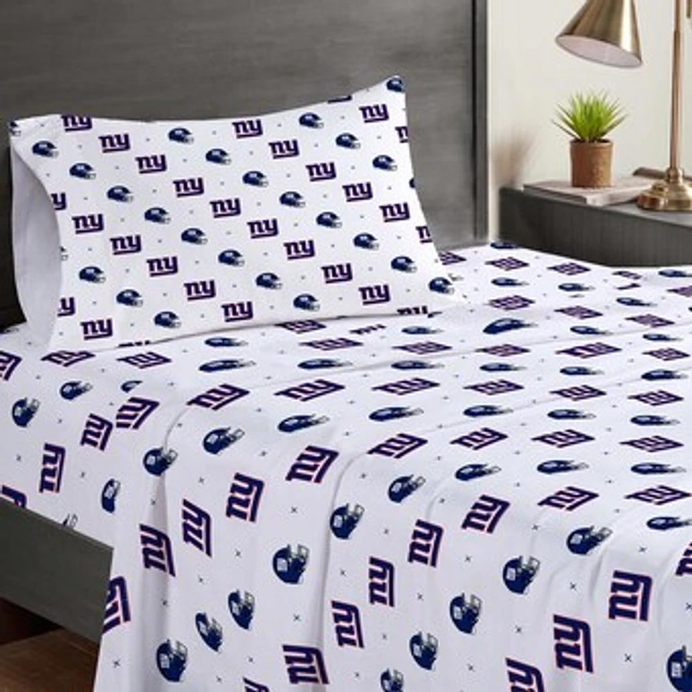 Pegasus New York Giants Three-Piece Twin Sheet Set