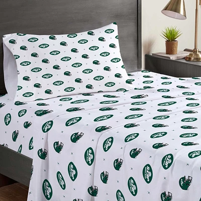 Pegasus New York Jets Three-Piece Twin Sheet Set