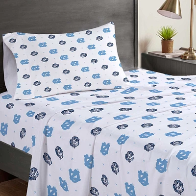 Pegasus North Carolina Tar Heels Three-Piece Twin Sheet Set