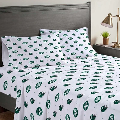 Pegasus New York Jets Four-Piece Queen Sheet Set