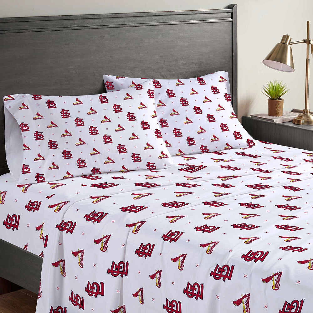 Pegasus St. Louis Cardinals Four-Piece Full Sheet Set