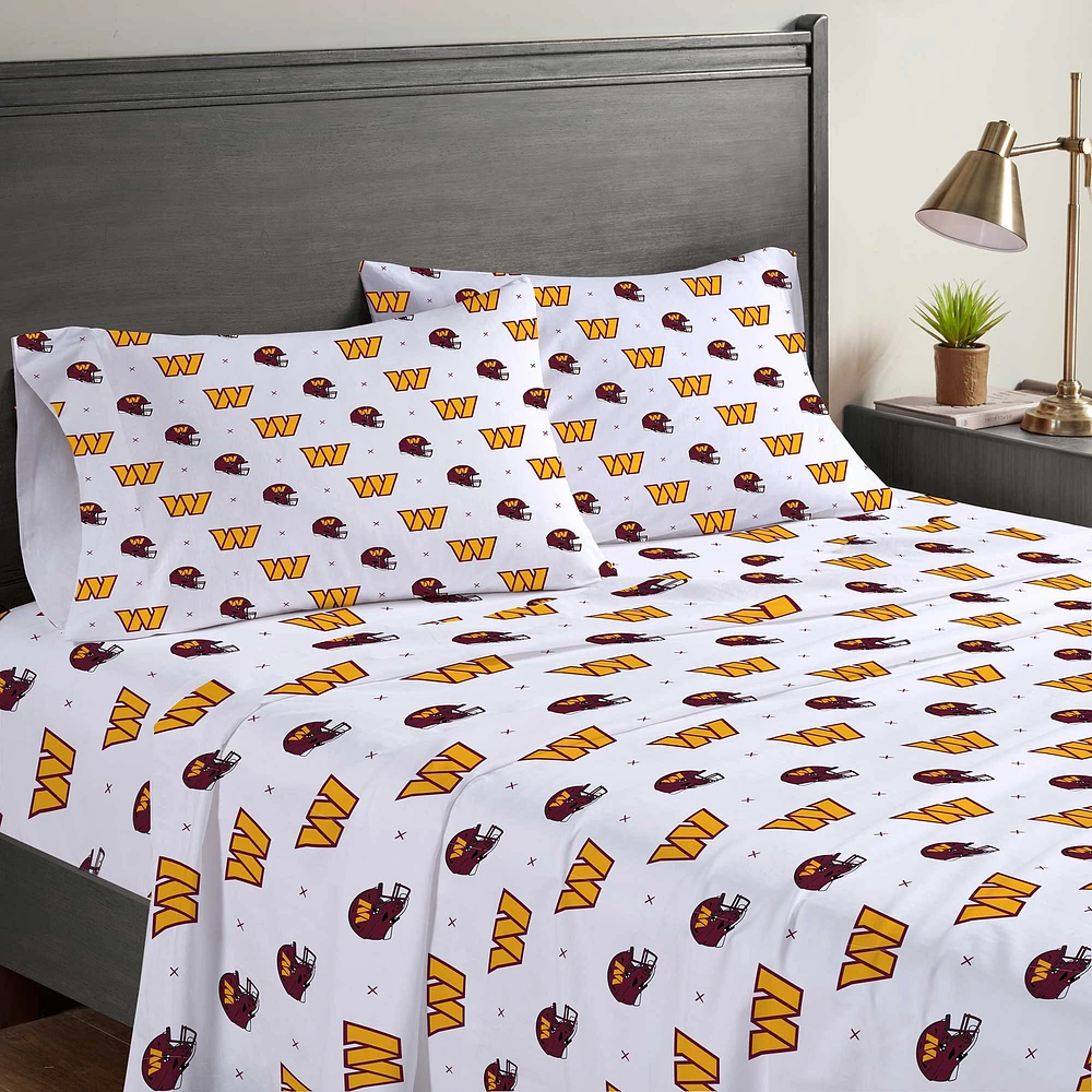 Pegasus Washington Commanders Four-Piece Full Sheet Set