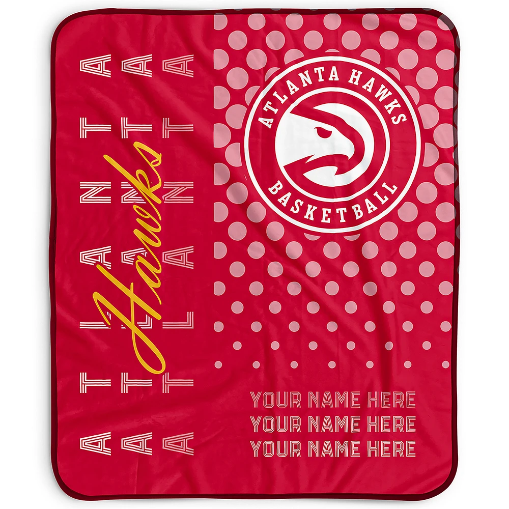Pegasus Atlanta Hawks 50" x 60" Dots Personalized Fleece Blanket