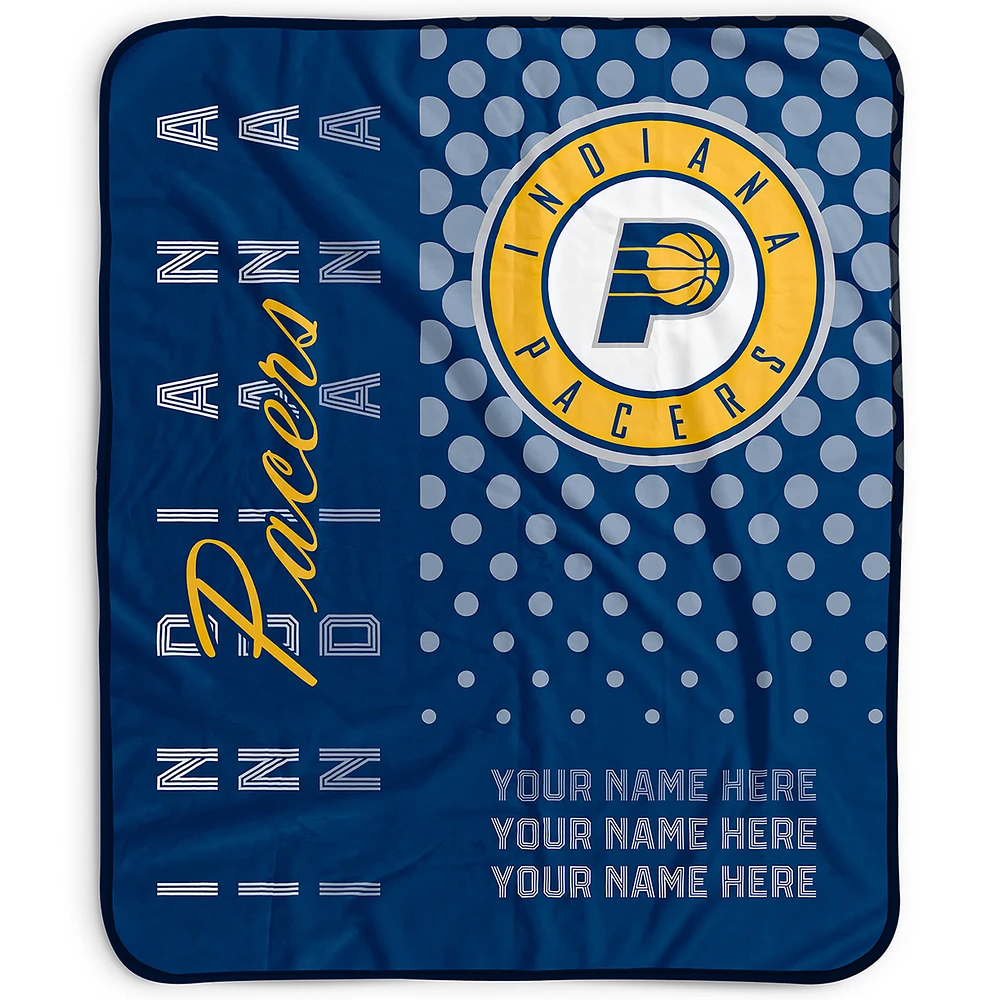 Pegasus Indiana Pacers 50" x 60" Dots Personalized Fleece Blanket