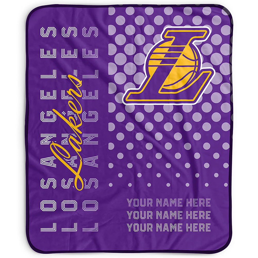 Pegasus Los Angeles Lakers 50" x 60" Dots Personalized Fleece Blanket