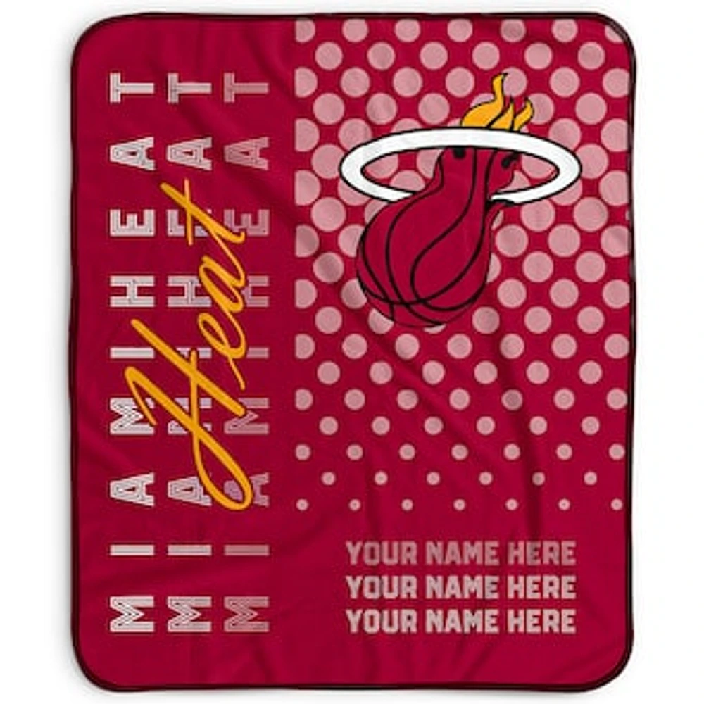 Pegasus Miami Heat 50" x 60" Dots Personalized Fleece Blanket