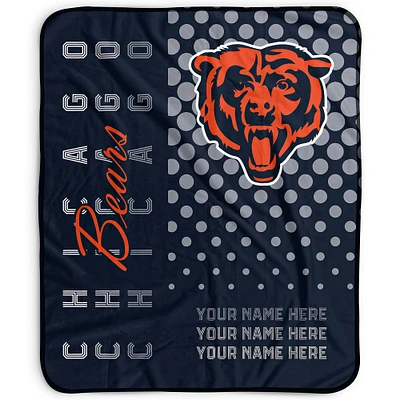 Pegasus Chicago Bears 50" x 60" Dots Personalized Fleece Blanket
