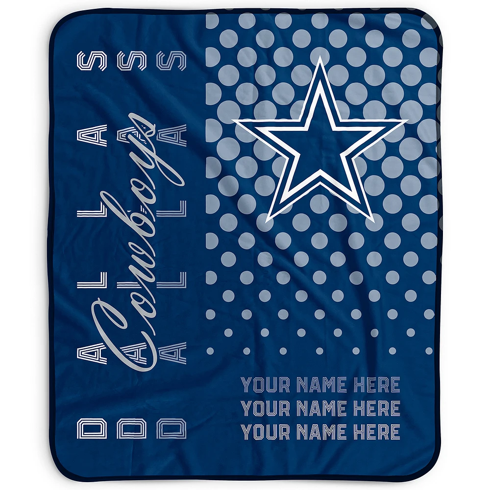 Pegasus Dallas Cowboys 50" x 60" Dots Personalized Fleece Blanket