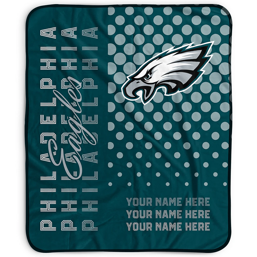 Pegasus Philadelphia Eagles 50" x 60" Dots Personalized Fleece Blanket