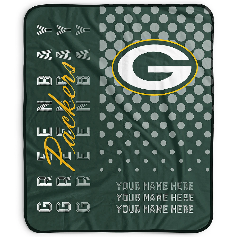 Pegasus Green Bay Packers 50" x 60" Dots Personalized Fleece Blanket