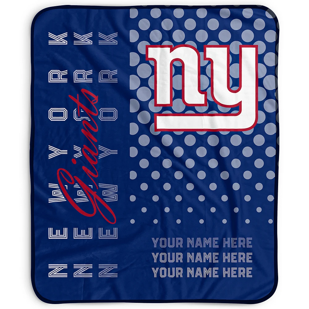 Pegasus New York Giants 50" x 60" Dots Personalized Fleece Blanket