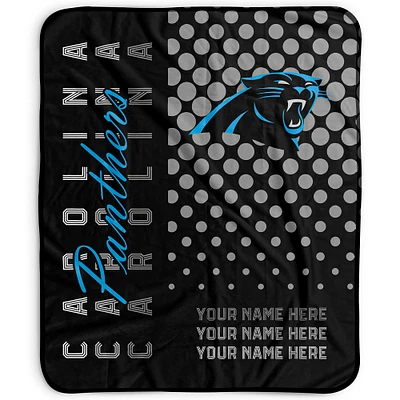 Pegasus Carolina Panthers 50" x 60" Dots Personalized Fleece Blanket