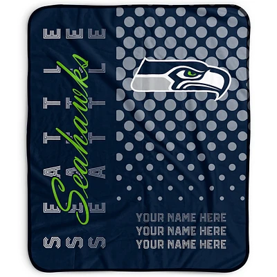 Pegasus Seattle Seahawks 50" x 60" Dots Personalized Fleece Blanket