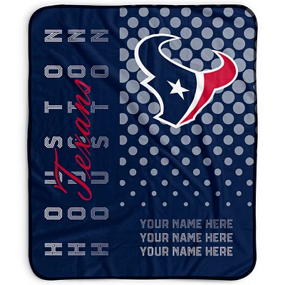Pegasus Houston Texans 50" x 60" Dots Personalized Fleece Blanket