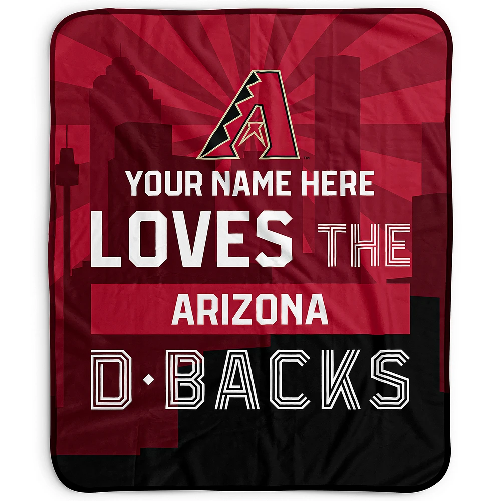 Pegasus Arizona Diamondbacks 50" x 60" City Skyline Personalized Fleece Blanket