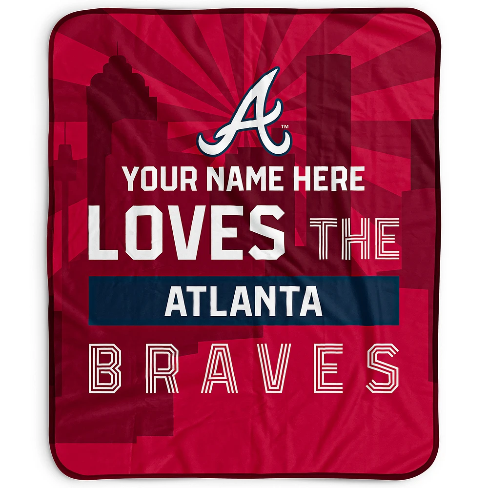 Pegasus Atlanta Braves 50" x 60" City Skyline Personalized Fleece Blanket
