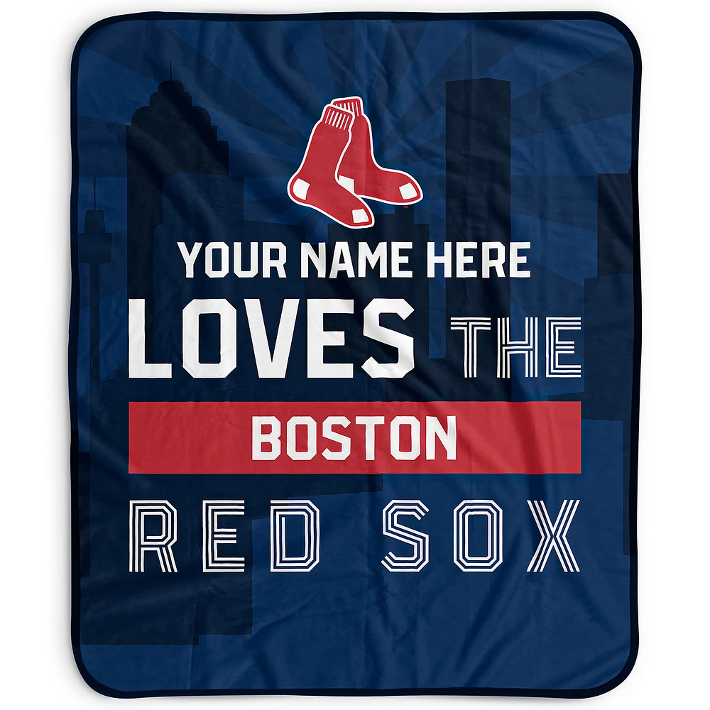 Pegasus Boston Red Sox 50" x 60" City Skyline Personalized Fleece Blanket