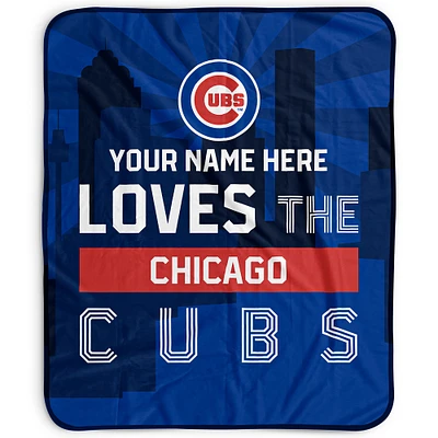 Pegasus Chicago Cubs 50" x 60" City Skyline Personalized Fleece Blanket