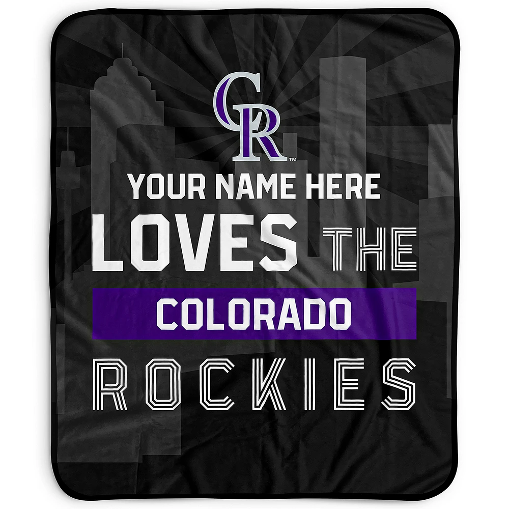 Pegasus Colorado Rockies 50" x 60" City Skyline Personalized Fleece Blanket