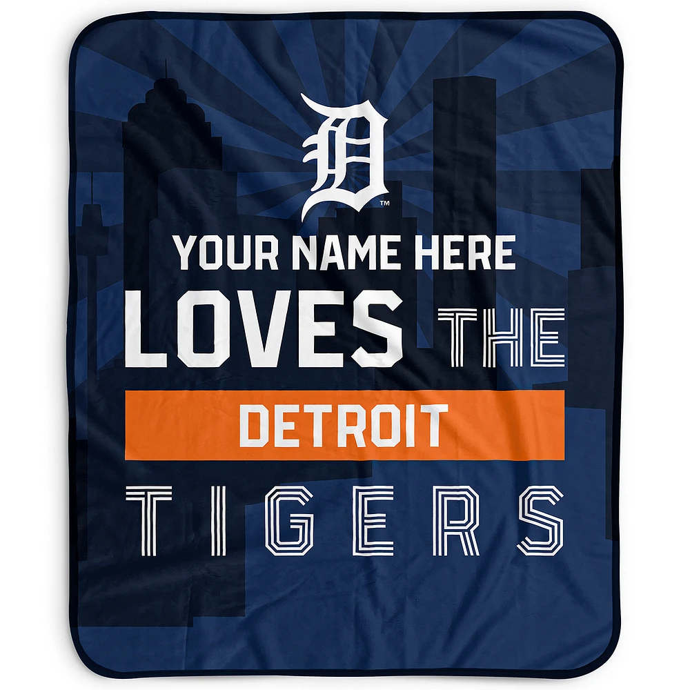 Pegasus Detroit Tigers 50" x 60" City Skyline Personalized Fleece Blanket