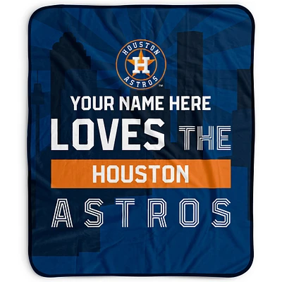 Pegasus Houston Astros 50" x 60" City Skyline Personalized Fleece Blanket