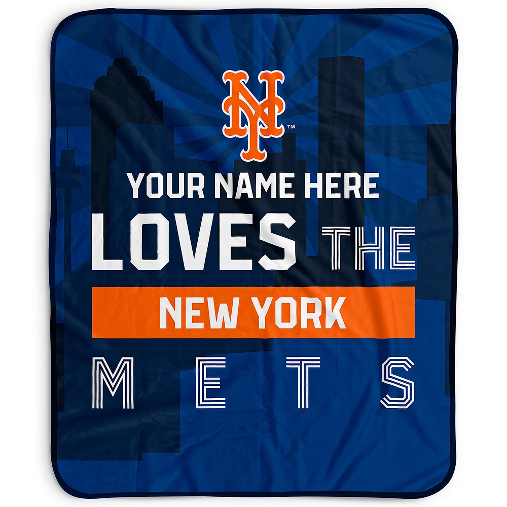 Pegasus New York Mets 50" x 60" City Skyline Personalized Fleece Blanket