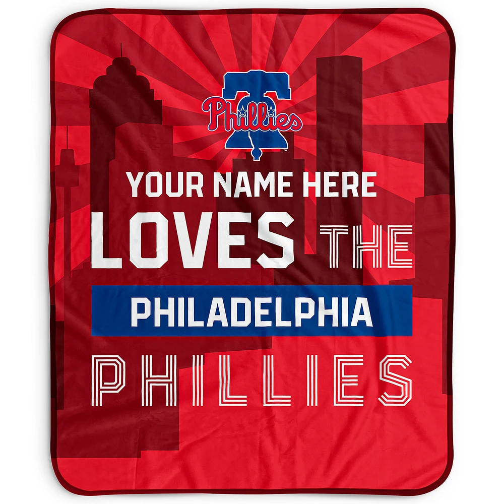 Pegasus Philadelphia Phillies 50" x 60" City Skyline Personalized Fleece Blanket