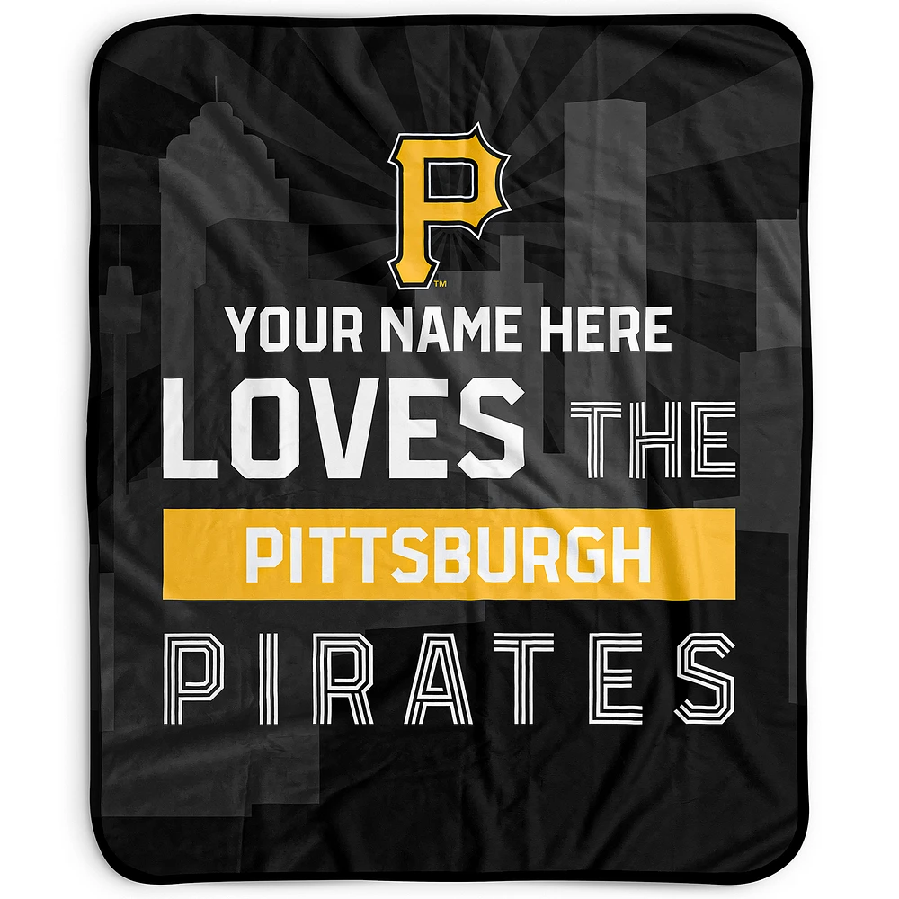 Pegasus Pittsburgh Pirates 50" x 60" City Skyline Personalized Fleece Blanket