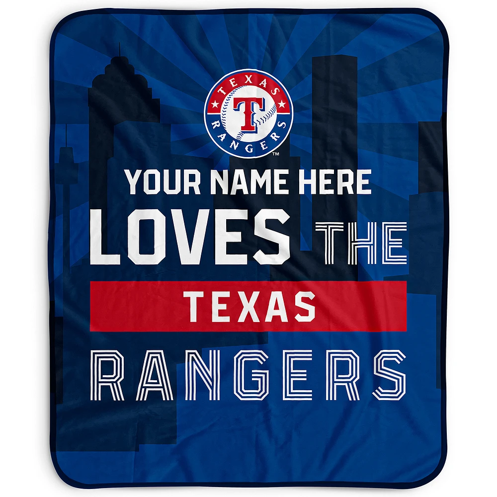Pegasus Texas Rangers 50" x 60" City Skyline Personalized Fleece Blanket